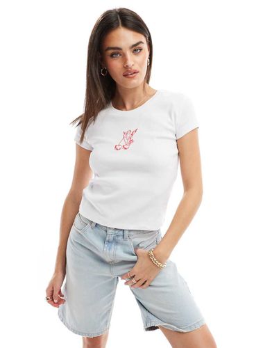 T-shirt mini bianca con stampa di cupido - Stradivarius - Modalova