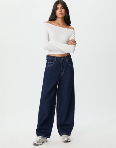 Top à encolure asymétrique - Écru - Stradivarius - Modalova