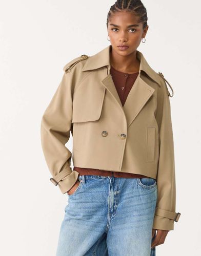 Trench-coat court habillé - Kaki - Stradivarius - Modalova