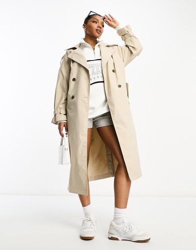 Trench oversize lungo écru - Stradivarius - Modalova