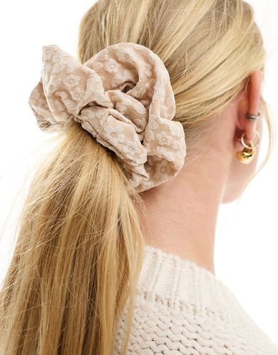 Elastico per capelli oversize crema con fiori - Sui Ava - Modalova