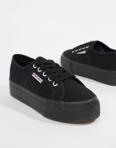 Linea - Sneakers flatform in tela nera - Superga - Modalova