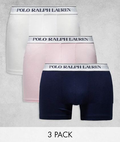 Confezione da 3 paia di boxer aderenti con fascia in vita con logo - Polo Ralph Lauren - Modalova