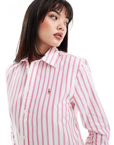 Camicia Oxford a righe con logo - Polo Ralph Lauren - Modalova