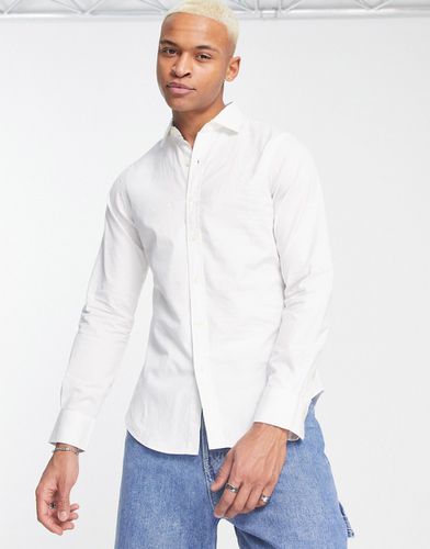 Icon - Camicia in twill bianca slim fit con logo tono su tono e colletto - Polo Ralph Lauren - Modalova