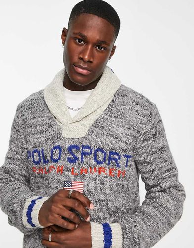 Sport Capsule - Maglione con colletto a scialle con logo - Polo Ralph Lauren - Modalova