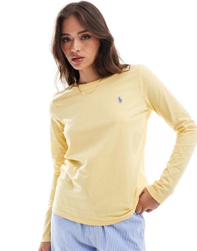 T-shirt a maniche lunghe gialla con logo - Polo Ralph Lauren - Modalova