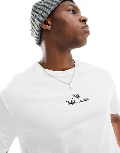 T-shirt classica oversize bianca con logo centrale - Polo Ralph Lauren - Modalova