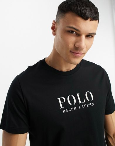 T-shirt da casa nera con logo con scritta sul petto - Polo Ralph Lauren - Modalova