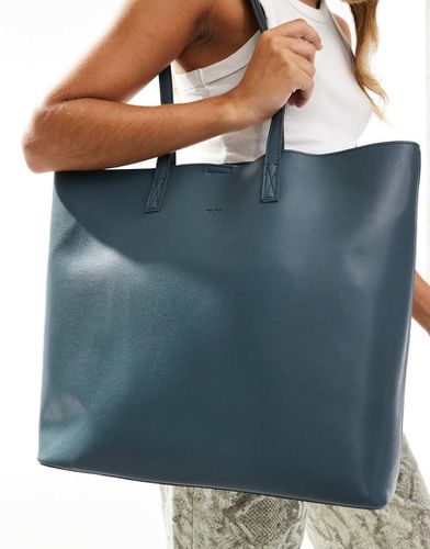 Self Portrait - Borsa shopping grigio antracite con tasca interna - PASQ - Modalova