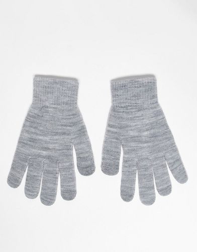 Guanti touchscreen in maglia chiaro - Pieces - Modalova