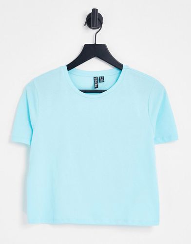 Pieces - T-shirt corta turchese-Blu - Pieces - Modalova