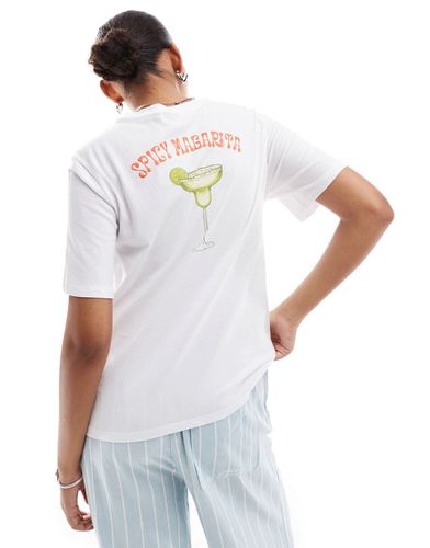 T-shirt bianca con stampa "Spicy Margarita" - Pieces - Modalova