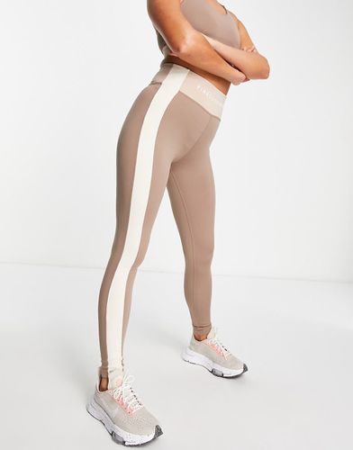 Leggings tortora con pannello laterale - Pink Soda - Modalova