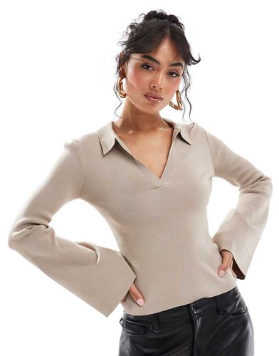 Top in maglia beige - Pretty Lavish - Modalova