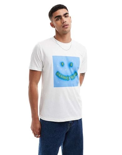 T-shirt bianca con stampa stile sorriso - PS Paul Smith - Modalova