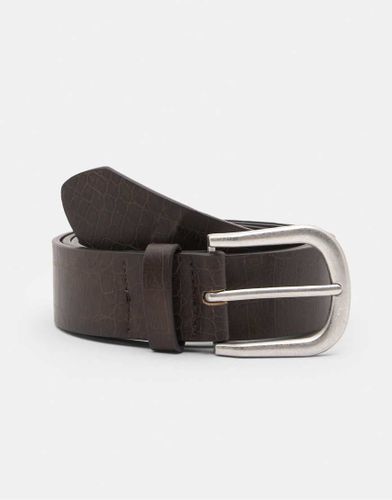 Ceinture en similicuir - Marron - Pull & bear - Modalova