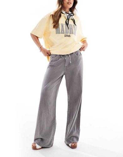 Jean large avec cordon de serrage à la taille - Pull & bear - Modalova