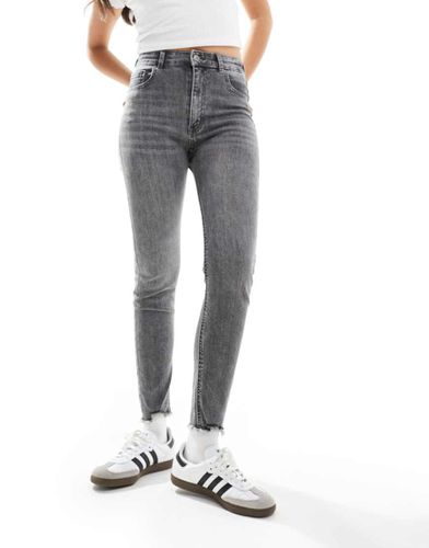 Jeans skinny a vita alta grigi - Pull & Bear - Modalova