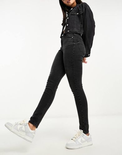 Jeans skinny a vita alta scuro slavato - Pull & Bear - Modalova