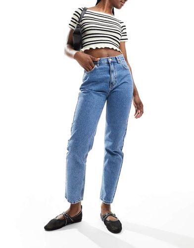 Mom jeans a vita alta inchiostro - Pull & Bear - Modalova