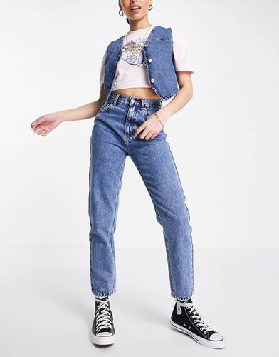 Mom jeans a vita alta scuro - Pull & Bear - Modalova