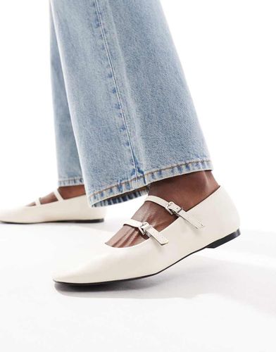 Scarpe Mary Jane con doppia fascetta bianche - Pull & Bear - Modalova