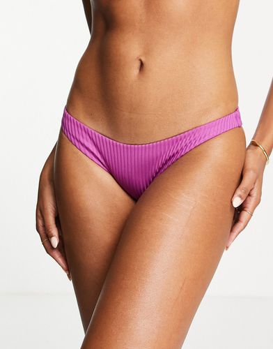 Slip bikini a coste a vita alta in coordinato - Pull & Bear - Modalova