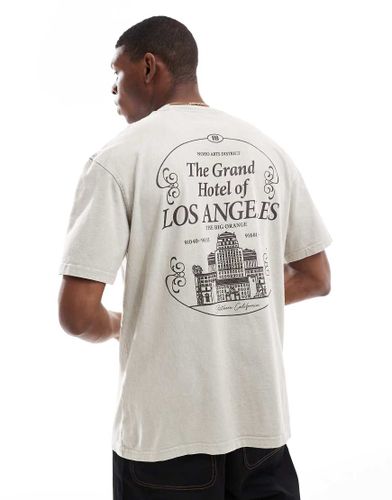 T-shirt à imprimé Los Angeles - clair - Pull & bear - Modalova