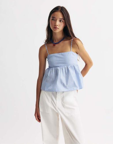 Top en popeline à rayures - Pull & bear - Modalova