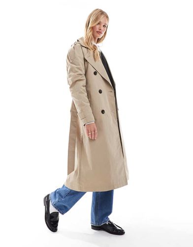 Trench beige con cintura - Pull & Bear - Modalova