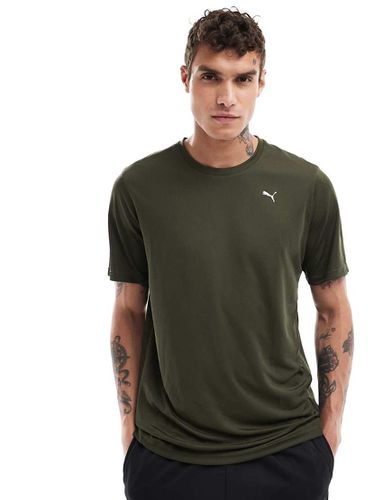 T-shirt tecnica oliva a maniche corte - Puma - Modalova