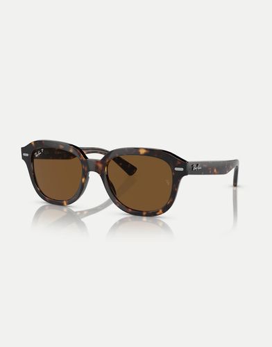 Erik - Occhiali da sole squadrati tartarugati con lenti scuro polarizzate - Ray-Ban - Modalova