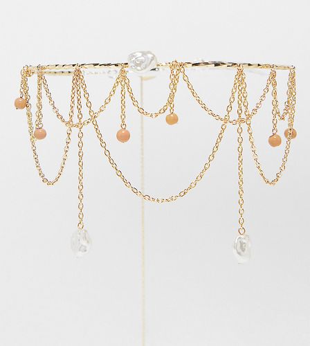 Collarino dorato unisex con catenine pendenti - Reclaimed Vintage - Modalova