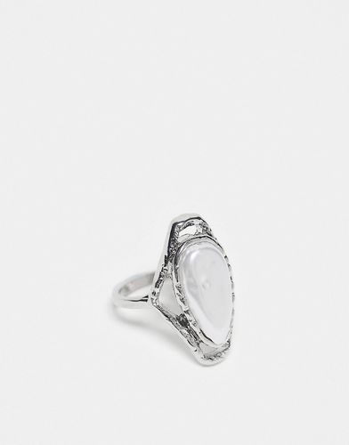 Anello unisex argentato con pietra sintetica - Reclaimed Vintage - Modalova