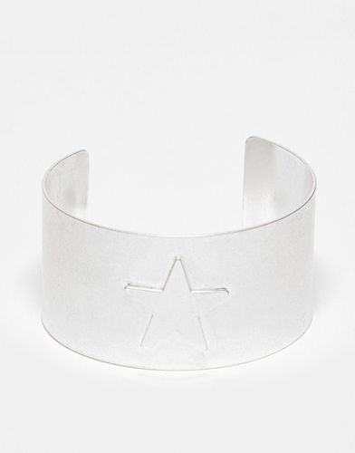 Bracciale rigido unisex argentato con stella - Reclaimed Vintage - Modalova