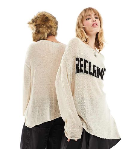 Maglione oversize unisex crema con logo - Reclaimed Vintage - Modalova