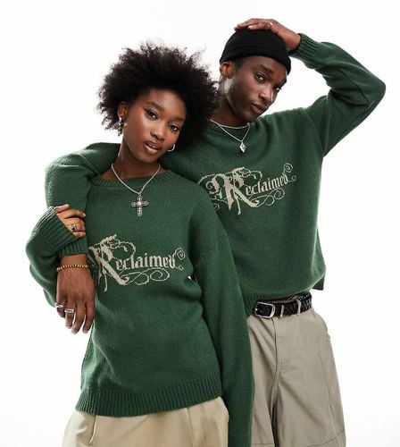 Maglione oversize unisex verde con logo - Reclaimed Vintage - Modalova