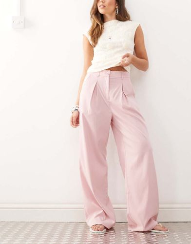 Pantalon baggy ajusté à rayures - Rose - Reclaimed Vintage - Modalova