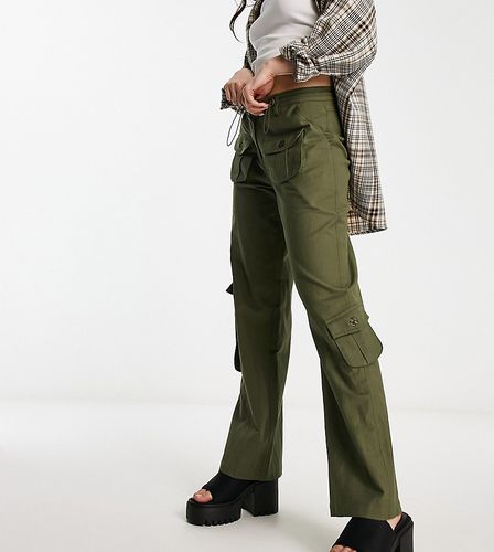 Pantaloni cargo in misto lino kaki - Reclaimed Vintage - Modalova