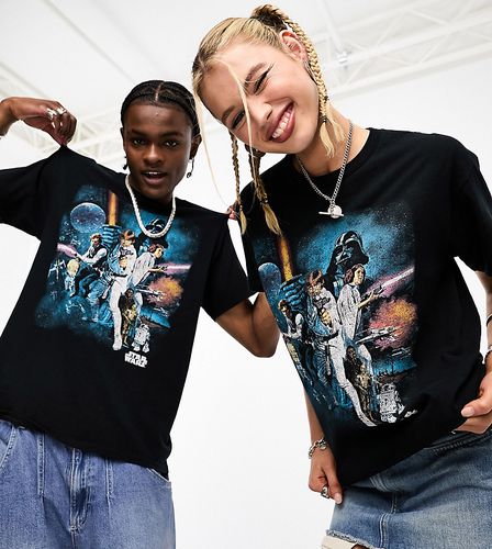 T-shirt unisex slavato con stampa Star Wars su licenza - Reclaimed Vintage - Modalova