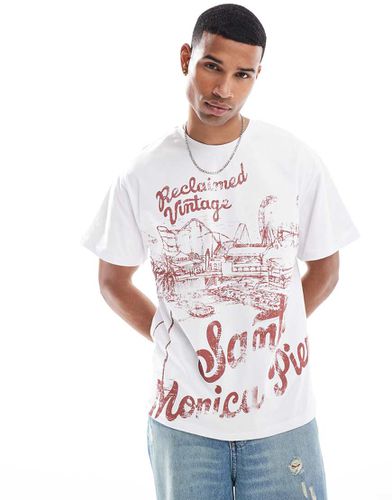 T-shirt oversize con stampa "Santa Monica" - Reclaimed Vintage - Modalova