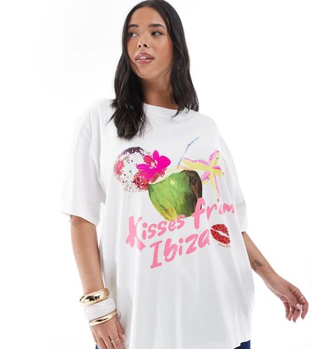 Plus - Exclusivité - T-shirt avec imprimé Ibiza - Renee Studio - Modalova
