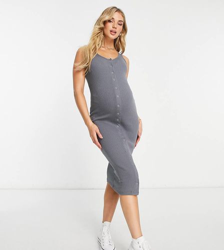 Vestito midi con bottoni a pressione sul davanti - River Island Maternity - Modalova