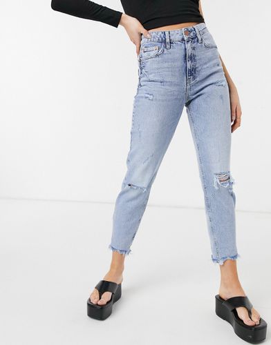 Carrie - Mom jeans strappati chiaro authentic - River Island - Modalova