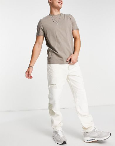 Jeans comodi bianchi con toppe - River Island - Modalova