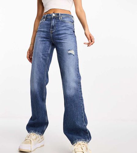 Jeans dritti a vita alta lavaggio medio - River Island Petite - Modalova