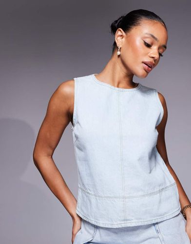 Top habillé en jean - clair délavé - River Island - Modalova