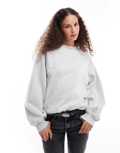 Felpa oversize mélange con maniche raglan voluminose - Weekday - Modalova