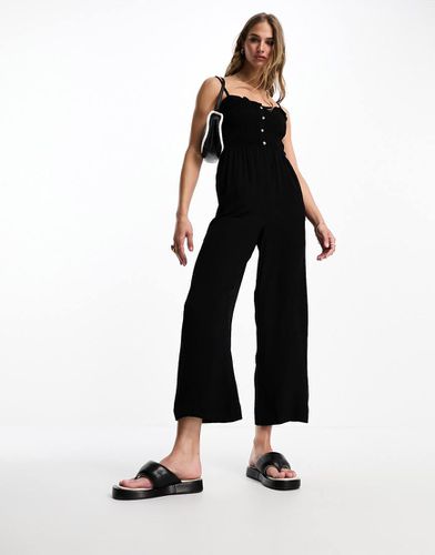 Nadia - Tuta jumpsuit arricciata nera senza maniche - Whistles - Modalova